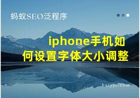 iphone手机如何设置字体大小调整