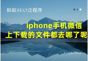 iphone手机微信上下载的文件都去哪了呢