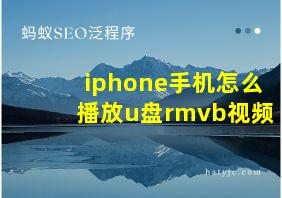 iphone手机怎么播放u盘rmvb视频