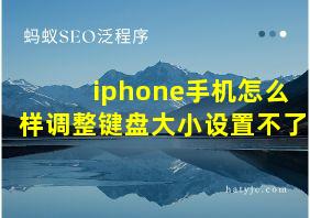 iphone手机怎么样调整键盘大小设置不了