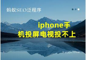 iphone手机投屏电视投不上