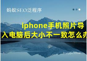 iphone手机照片导入电脑后大小不一致怎么办