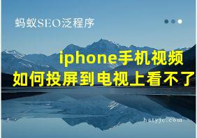 iphone手机视频如何投屏到电视上看不了