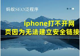 iphone打不开网页因为无法建立安全链接