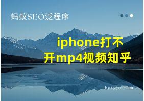 iphone打不开mp4视频知乎