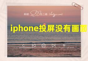 iphone投屏没有画面