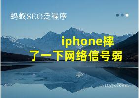 iphone摔了一下网络信号弱