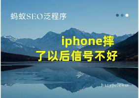 iphone摔了以后信号不好