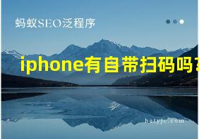 iphone有自带扫码吗?