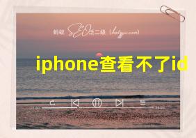 iphone查看不了id