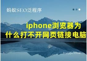 iphone浏览器为什么打不开网页链接电脑