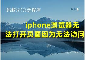 iphone浏览器无法打开页面因为无法访问