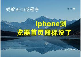 iphone浏览器首页图标没了