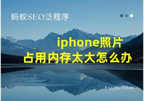 iphone照片占用内存太大怎么办