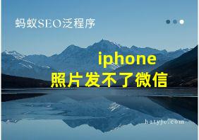 iphone照片发不了微信