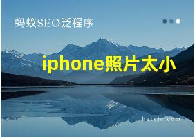 iphone照片太小