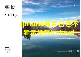 iphone照片白色不显示没开iccloud