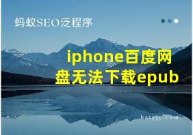 iphone百度网盘无法下载epub