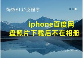 iphone百度网盘照片下载后不在相册