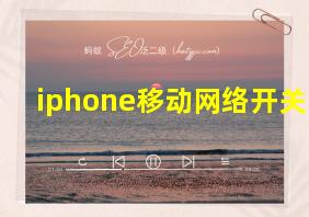 iphone移动网络开关