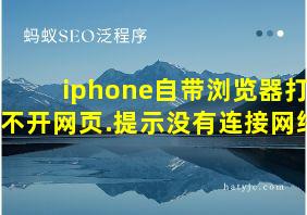 iphone自带浏览器打不开网页.提示没有连接网络