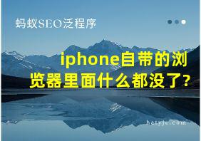 iphone自带的浏览器里面什么都没了?