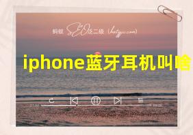 iphone蓝牙耳机叫啥