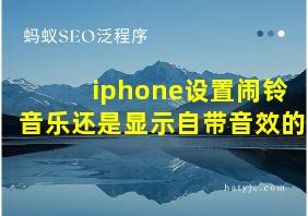 iphone设置闹铃音乐还是显示自带音效的