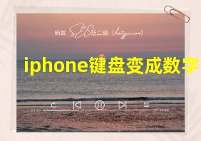 iphone键盘变成数字