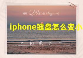 iphone键盘怎么变小