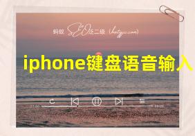 iphone键盘语音输入