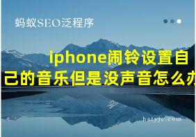 iphone闹铃设置自己的音乐但是没声音怎么办