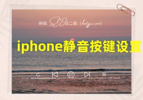 iphone静音按键设置