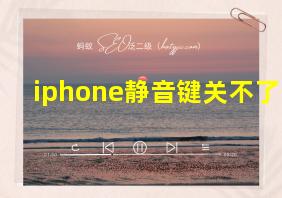 iphone静音键关不了