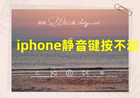 iphone静音键按不动