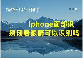 iphone面部识别闭着眼睛可以识别吗