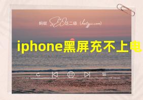 iphone黑屏充不上电