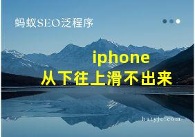 iphone 从下往上滑不出来