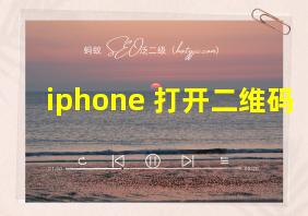 iphone 打开二维码