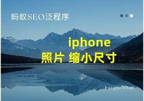 iphone 照片 缩小尺寸