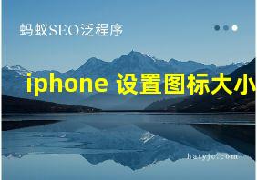 iphone 设置图标大小