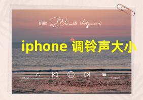 iphone 调铃声大小