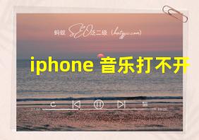 iphone 音乐打不开