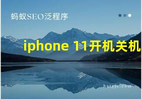 iphone 11开机关机