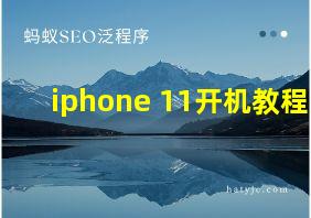 iphone 11开机教程