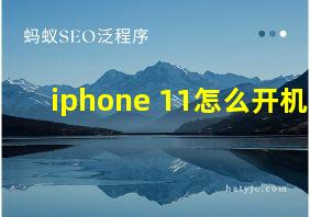 iphone 11怎么开机