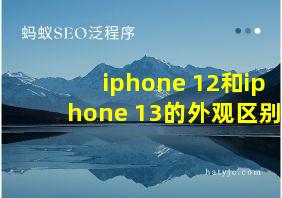 iphone 12和iphone 13的外观区别