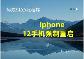 iphone 12手机强制重启