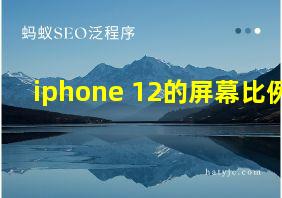 iphone 12的屏幕比例