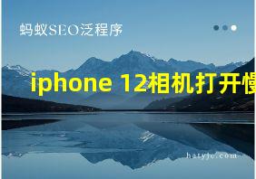 iphone 12相机打开慢